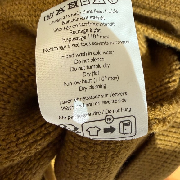 Sezane Olive Green Valerio Jacket Cardigan Wool Cotton size M EUC - Picture 9 of 11